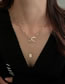 Fashion Silver Color Alloy Inlaid Zirconium Letter Square Necklace