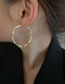 Fashion Silver Color Metal Twisted Big Circle Earrings