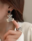 Fashion Little Bear (single) Alloy Diamond Checkered Bear Earrings
