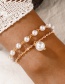 Fashion Gold Color Pearl Beaded Double-layer Bracelet