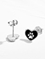 Fashion White Gold Color Metal Cat's Paw Earrings