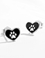 Fashion White Gold Color Metal Cat's Paw Earrings