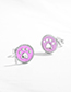 Fashion White Gold Color Metal Geometric Cat's Claw Round Earrings