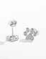 Fashion Silver Color Metal Cat's Claw Earrings With Diamonds