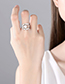 Fashion White Gold Color Metal Inlaid Opal Geometric Ring