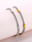 Fashion Silver Stainless Steel Geometric Anklet