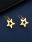 Fashion Gold Color Stainless Steel Star Earrings