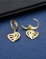 Fashion Gold Color Titanium Steel Love Ear Ring