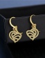 Fashion Gold Color Titanium Steel Love Ear Ring