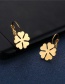 Fashion Gold Color Titanium Steel Daisy Earrings
