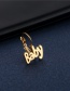 Fashion Gold Color Titanium Steel Letter Ear Ring