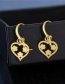 Fashion Gold Color Stainless Steel Love Plum Earrings