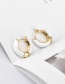 Fashion White Geometric Round Oil Drop Earrings