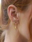Fashion Gold Color Metal Rivet Cone Earrings