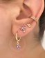 Fashion 4# Copper And Diamond Geometric Earrings