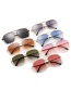 Fashion Gold Color Frame Double Gray Sheet Double Beam Trim Sunglasses