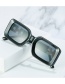 Fashion Leopard Frame Double Tea Slices Square Chain Foot Sunglasses