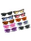 Fashion Purple Framed Purple Sheet Cat-eye Sharp-angled Small Frame Sunglasses