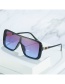 Fashion White Frame All Gray Film Pc Large Frame One-piece Sunglasses