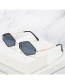 Fashion Gold Color Frame Transparent Sheet Small Frame Diamond Gradient Sunglasses