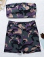 Fashion Green Camouflage Tube Top Strapless Chest Pants Suit
