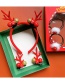 Fashion 8#color Flower Hair Accessories Gift Box [5 Piece Set] Christmas Geometric Antlers Headband Hairpin Hair Rope Set
