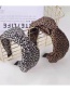 Fashion White Leopard Print Knotted Wide-brimmed Headband