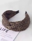 Fashion Coffee Color Leopard Print Knotted Wide-brimmed Headband
