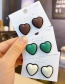 Fashion Coffee Color Acrylic Heart Stud Earrings