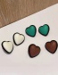 Fashion Coffee Color Acrylic Heart Stud Earrings