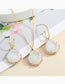 Fashion White Suit Irregular Resin Earring Necklace Set