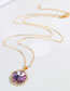 Fashion Love Colorful Crystal Love Moon Plum Shell Necklace