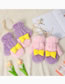 Fashion Pink Cartoon Color Matching Bow Thickened Gloves