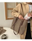 Fashion Brown Houndstooth Large Capacity Shoulder Bag