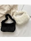 Fashion White Plush Zipper Handbag