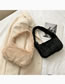 Fashion Black Plush Zipper Handbag