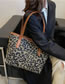 Fashion Light Brown Leopard Print Large-capacity Handbag