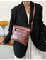 Fashion Brown Pu Soft Leather Large Capacity Messenger Envelope Bag