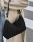 Fashion Black Cloud Rhombus Pleated Crossbody Bag