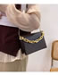 Fashion White Pu Geometric Embroidery Thread Thick Chain Portable Messenger Bag