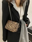 Fashion Khaki Pu Leopard Print Lock Crossbody Bag