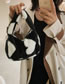 Fashion Off White Cow Pattern Plush Handbag