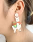 Fashion Back Gift Scarf Alpaca Christmas Cartoon Alpaca Ear Studs
