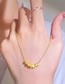 Fashion Gold Color Titanium Steel Plating Transfer Bead Necklace