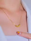 Fashion Gold Color Titanium Steel Plating Transfer Bead Necklace