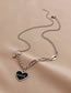 Fashion Silver Color Titanium Steel Heart Necklace