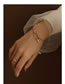 Fashion Gold Color Bracelet Titanium Steel Color Preservation Three-dimensional Love Thick Chain Bracelet