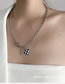 Fashion Checkerboard Necklace Titanium Steel Heart Checkerboard Necklace