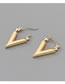 Fashion Gold Color Titanium Steel Triangle Ear Ring