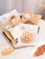 Fashion Baking Yellow Kraft Paper Bag 18*19cm Disposable Food Oil-proof Packaging Bags (100 Pcs)